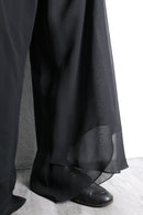 Sheer layered wide easy pants