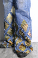 "Re:make" rug docking flare denim pants