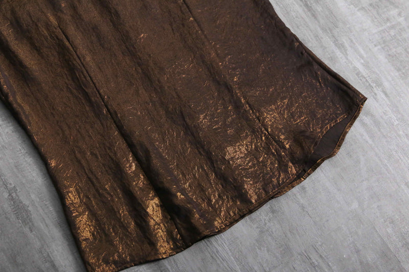 2000s Calvin Klein metallic chiffon shirt