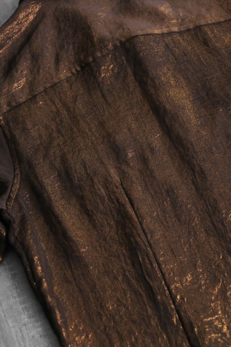 2000s Calvin Klein metallic chiffon shirt