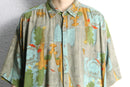 “GOOUCH” total pattern rayon shirt