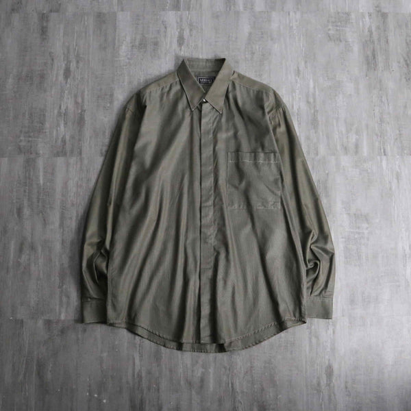 1990s VERSACE Classic V2 fly front cotton shirt