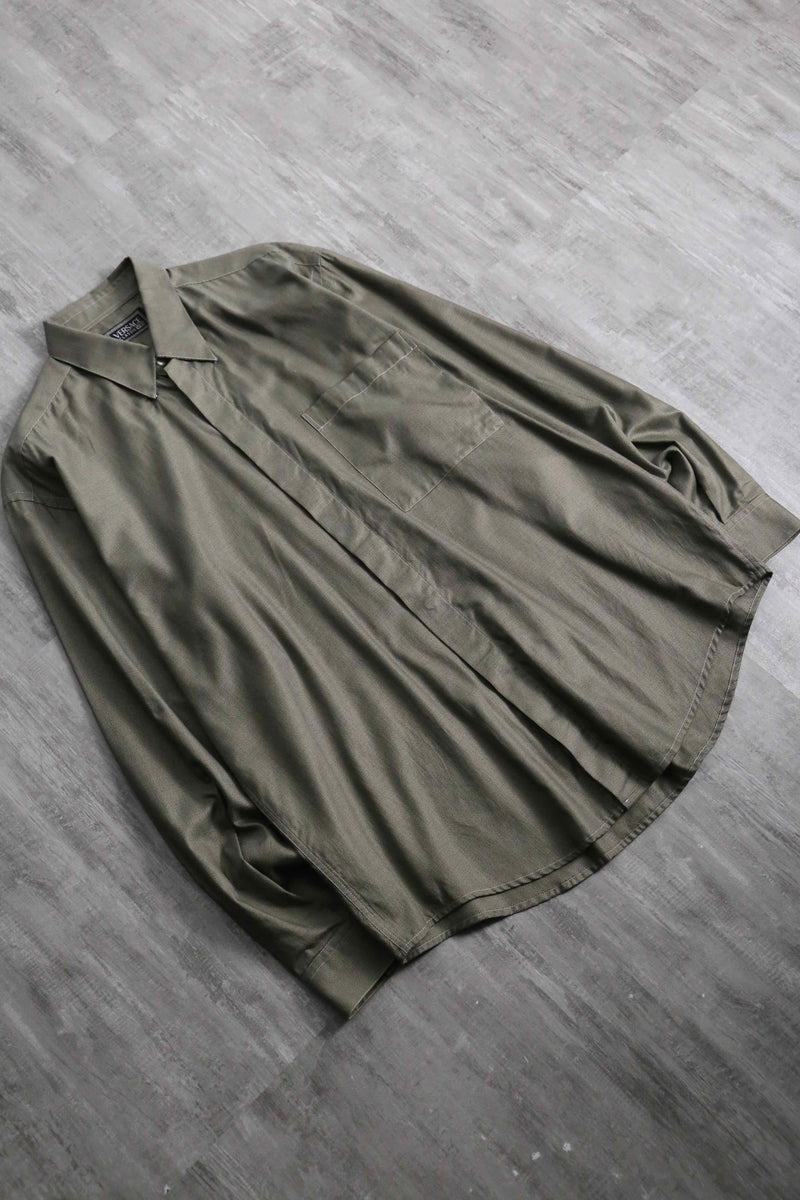 1990s VERSACE Classic V2 fly front cotton shirt