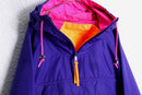 80's “Columbia” purple nylon pink lining anorak