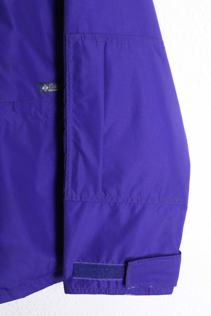 80's “Columbia” purple nylon pink lining anorak