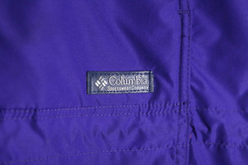 80's “Columbia” purple nylon pink lining anorak