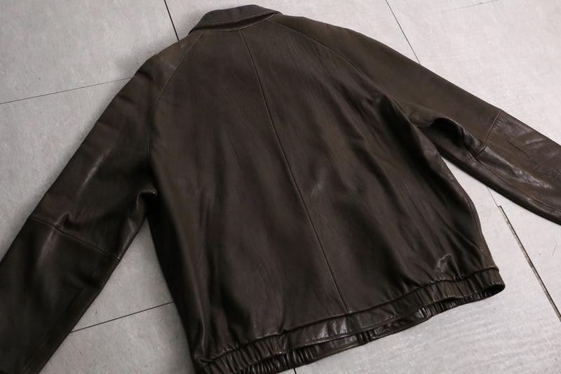 1990s Calvin Klein lamb skin leather jacket 