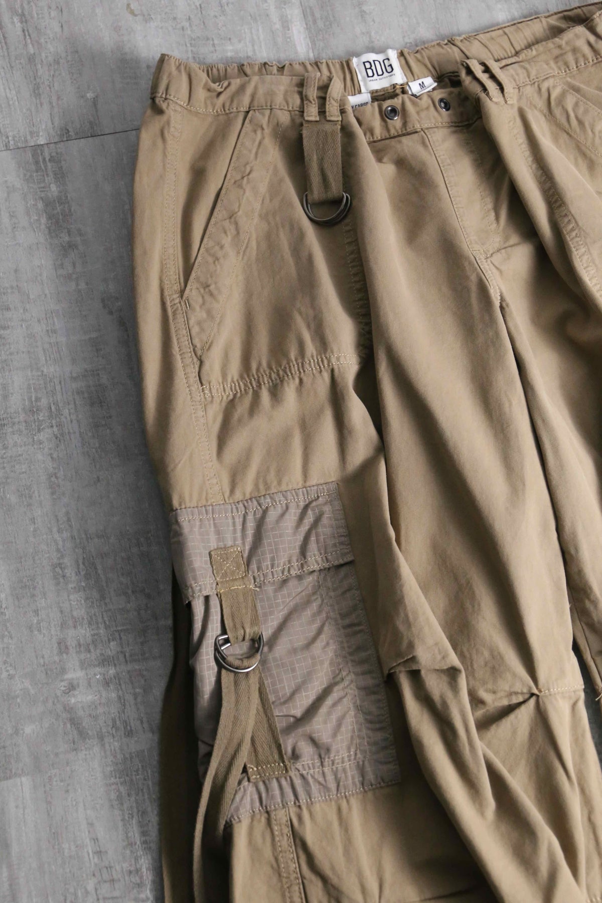 2000s BDG multi pocket cargo techno pants