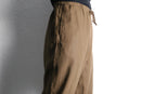 brown linen wide easy pants