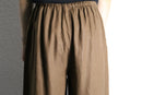 brown linen wide easy pants