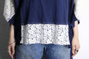 "Re:make" docking lace design Tee｜リメイクTシャツの古着 詳細4