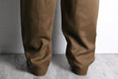 brown linen wide easy pants