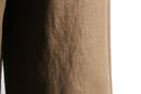 brown linen wide easy pants