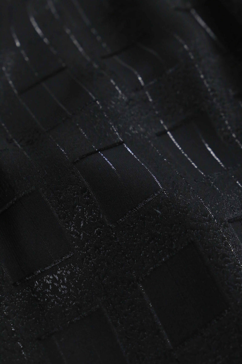 1990s PRONTI jacquard black shirt