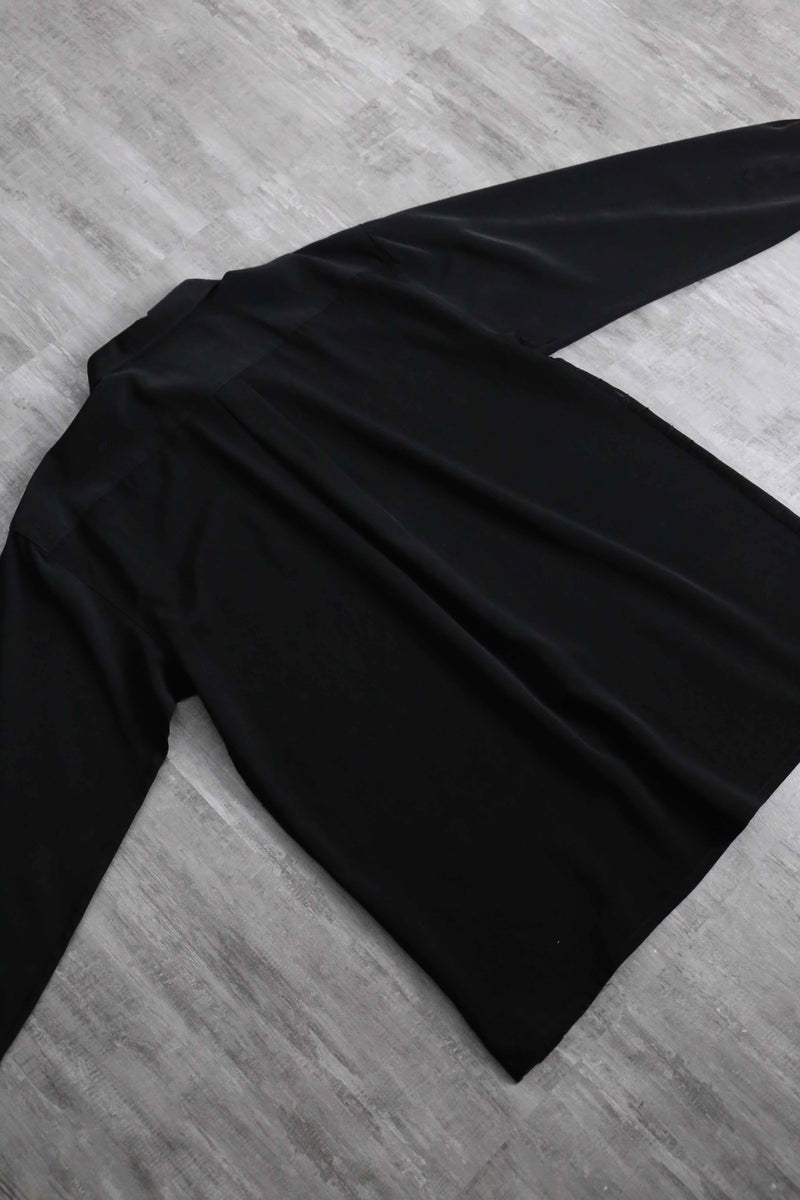 1990s PRONTI jacquard black shirt