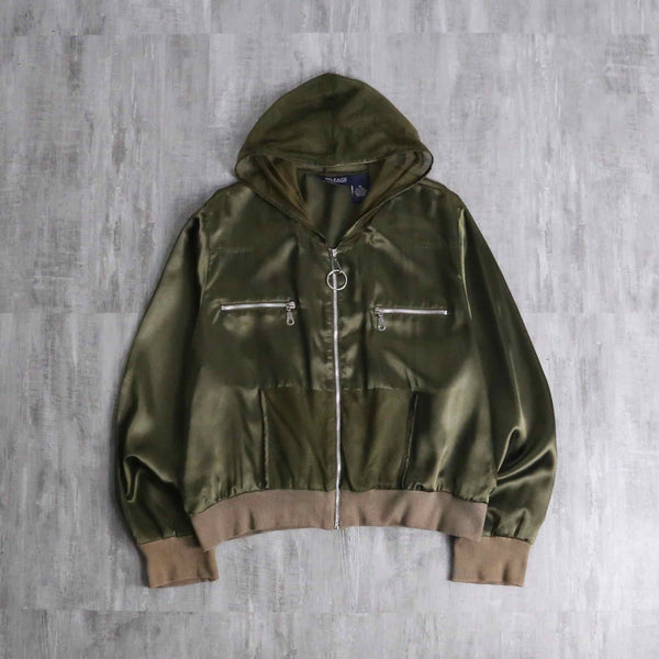 luster green mesh foodie short jacket