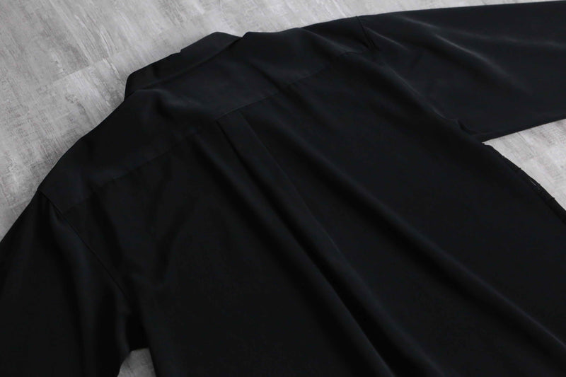 1990s PRONTI jacquard black shirt