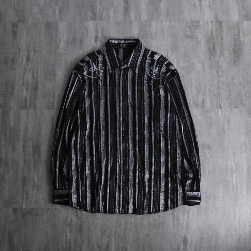 1990s PRONTI emb jacquard shirt