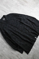 2000s cable pattern sheer shirt