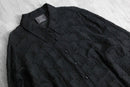 2000s cable pattern sheer shirt