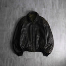 1980s unknown leather × quilting combi two-face jacket