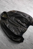 1980s unknown leather × quilting combi two-face jacket