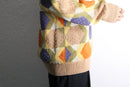 warm color total pattern cotton knit