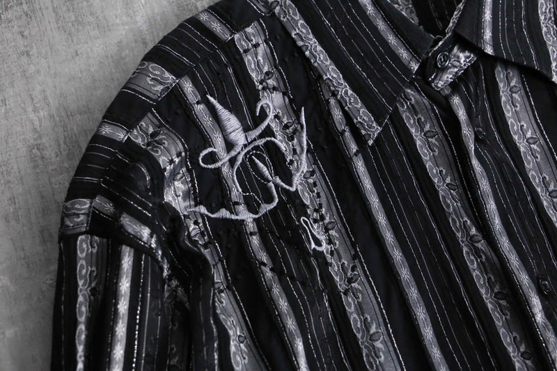 1990s PRONTI emb jacquard shirt