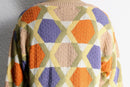 warm color total pattern cotton knit