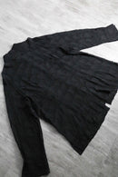2000s cable pattern sheer shirt