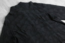 2000s cable pattern sheer shirt