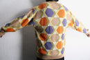 warm color total pattern cotton knit