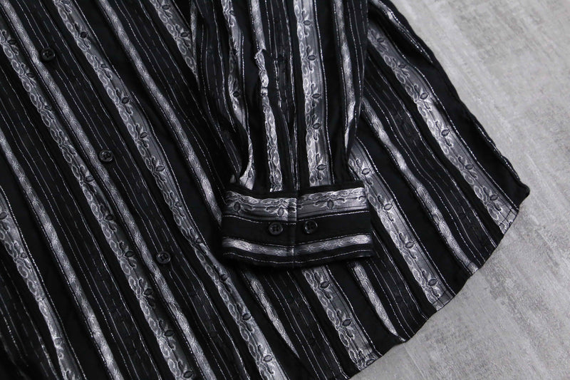 1990s PRONTI emb jacquard shirt
