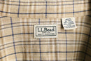 “L.L.Bean”linen cotton check S/S shirt