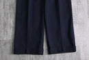 1987 navy color herringbone wide tapered slacks