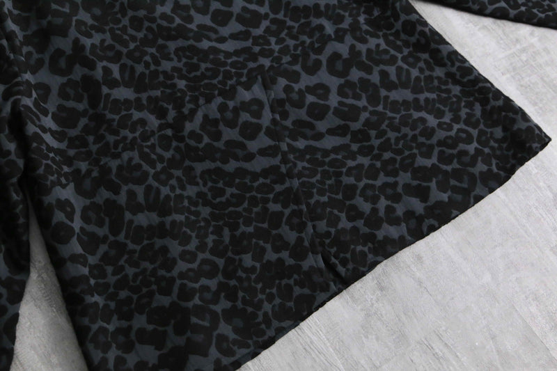 leopard collar less jacket