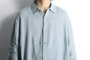 pale tiffany blue linen shirt
