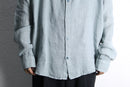 pale tiffany blue linen shirt