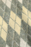 green beige wool argyle knit