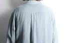 pale tiffany blue linen shirt