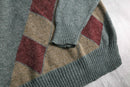 argyle mix front pattern knit