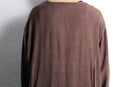 brown ethnic velour panel rayon cardigan