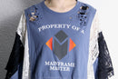 "Re:make" lace docking damage tee