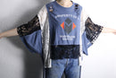 "Re:make" lace docking damage tee
