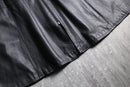 1990s big collar leather coat