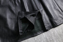 1990s big collar leather coat