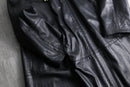 1990s big collar leather coat