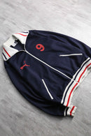 “PUMA” navy stand neck track jacket