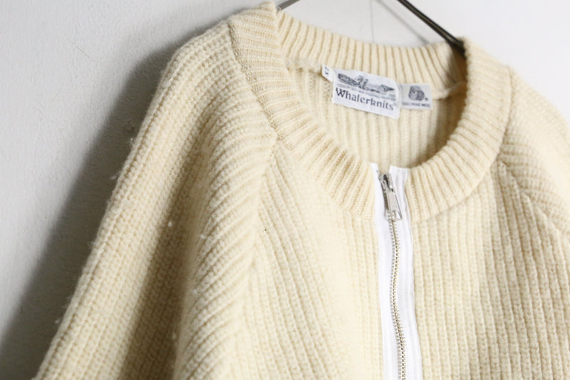 "Re:make" symmetry patchwork fisherman knit jacket