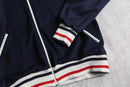 “PUMA” navy stand neck track jacket